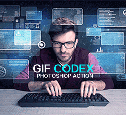 极品PS动作－科技元素(GIF动画/含高清视频教程)：Gif Codex Photoshop Action